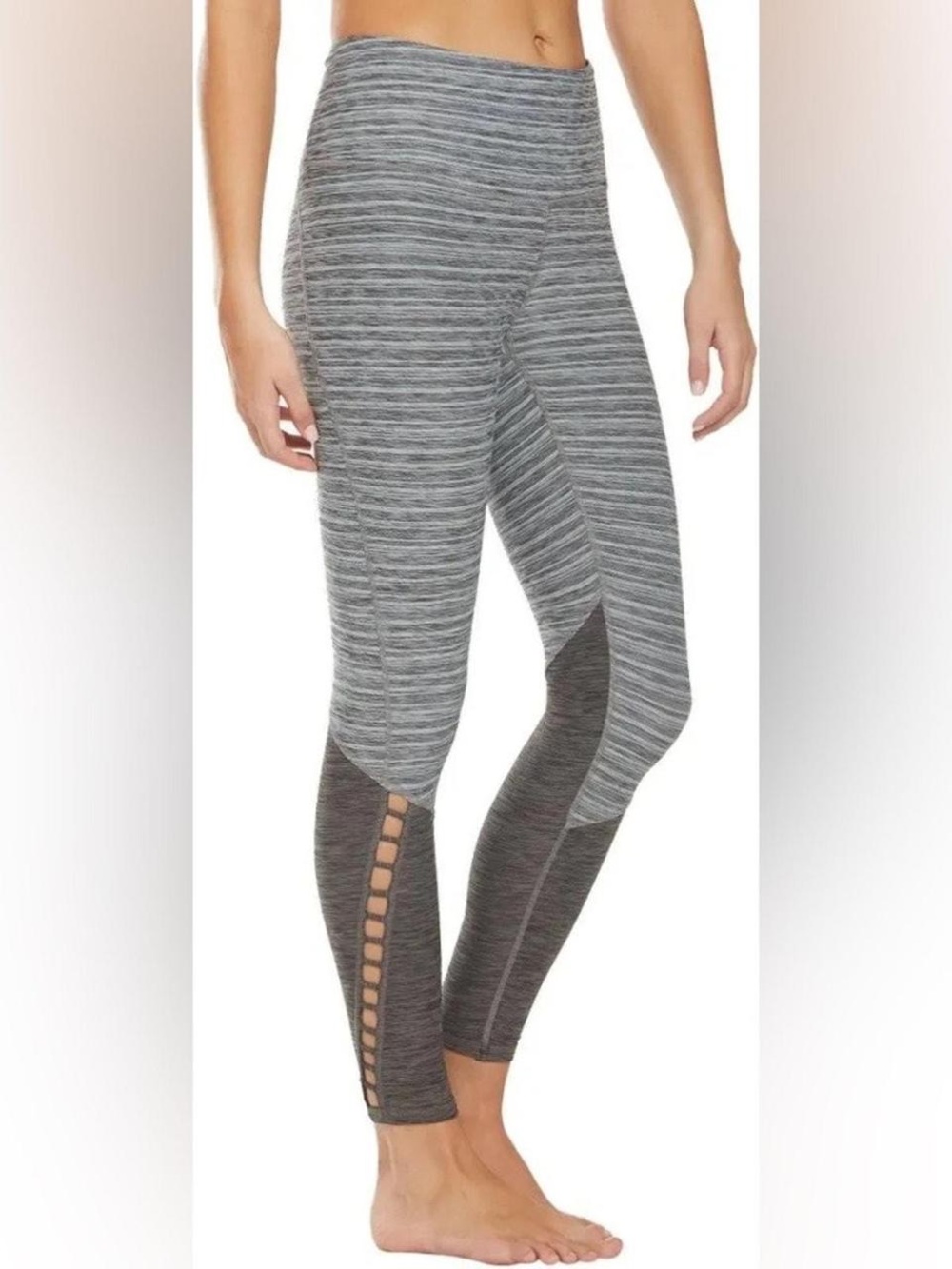 prAna Bohemio 7/8 Leggings in Gray Space-Dye